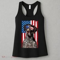 German Shorthaired Pointer 4th Of July American Flag GSP Dog Women's Tank Top thumb 3