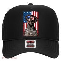 German Shorthaired Pointer 4th Of July American Flag GSP Dog Hat thumb 0