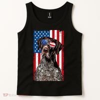 German Shorthaired Pointer 4th Of July American Flag GSP Dog Tank Top thumb 2
