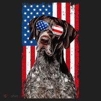 German Shorthaired Pointer 4th Of July American Flag GSP Dog Golf Towel thumb 3