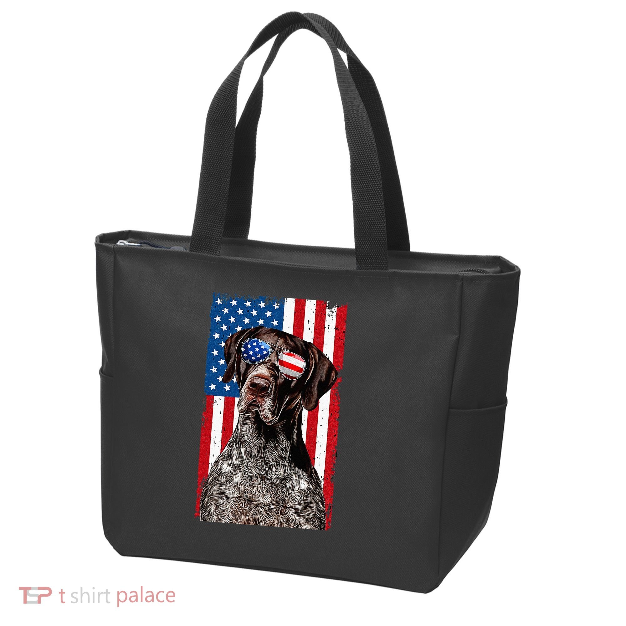 German Shorthaired Pointer 4th Of July American Flag GSP Dog Tote Bag