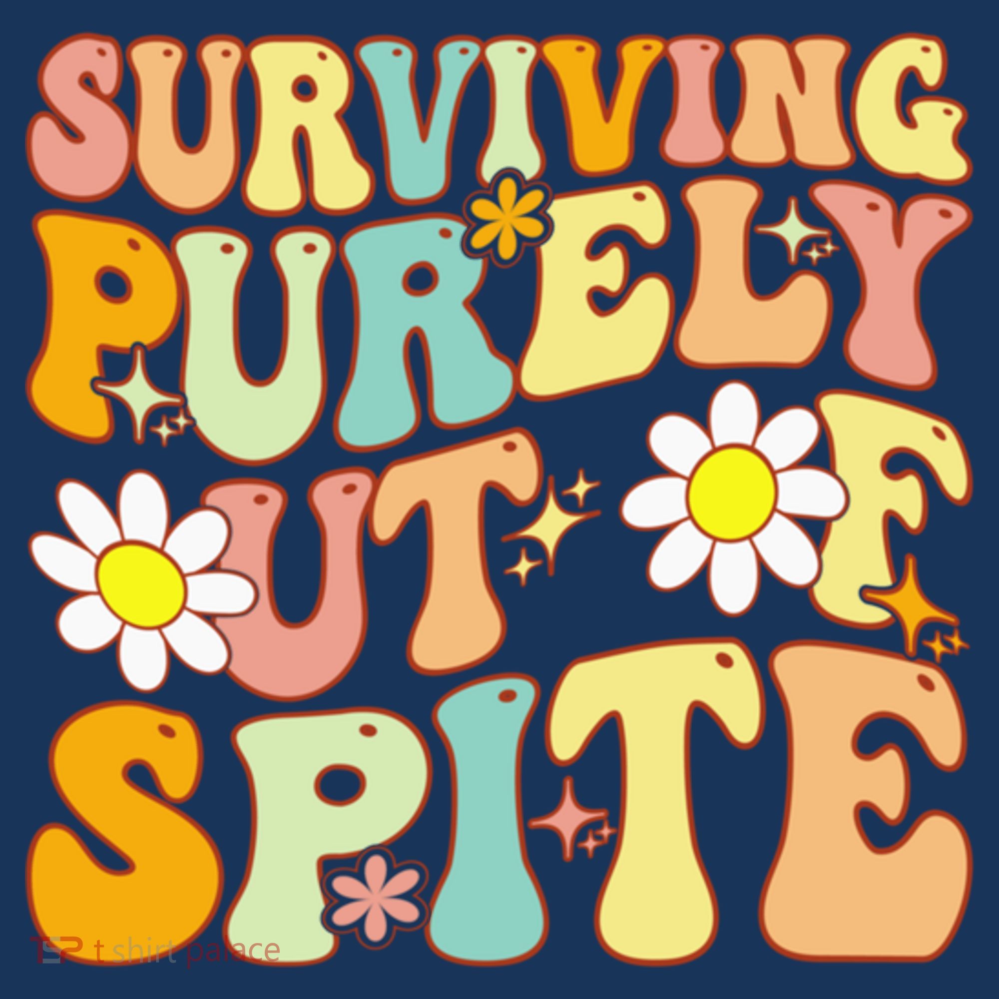 Groovy Surviving Purely Out Of Spite A Humorous Funny Joke Toddler Hoodie
