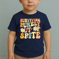 Groovy Surviving Purely Out Of Spite A Humorous Funny Joke Toddler T-Shirt thumb 2