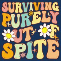 Groovy Surviving Purely Out Of Spite A Humorous Funny Joke Visor thumb 3