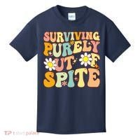 Groovy Surviving Purely Out Of Spite A Humorous Funny Joke Kids T-Shirt thumb 0