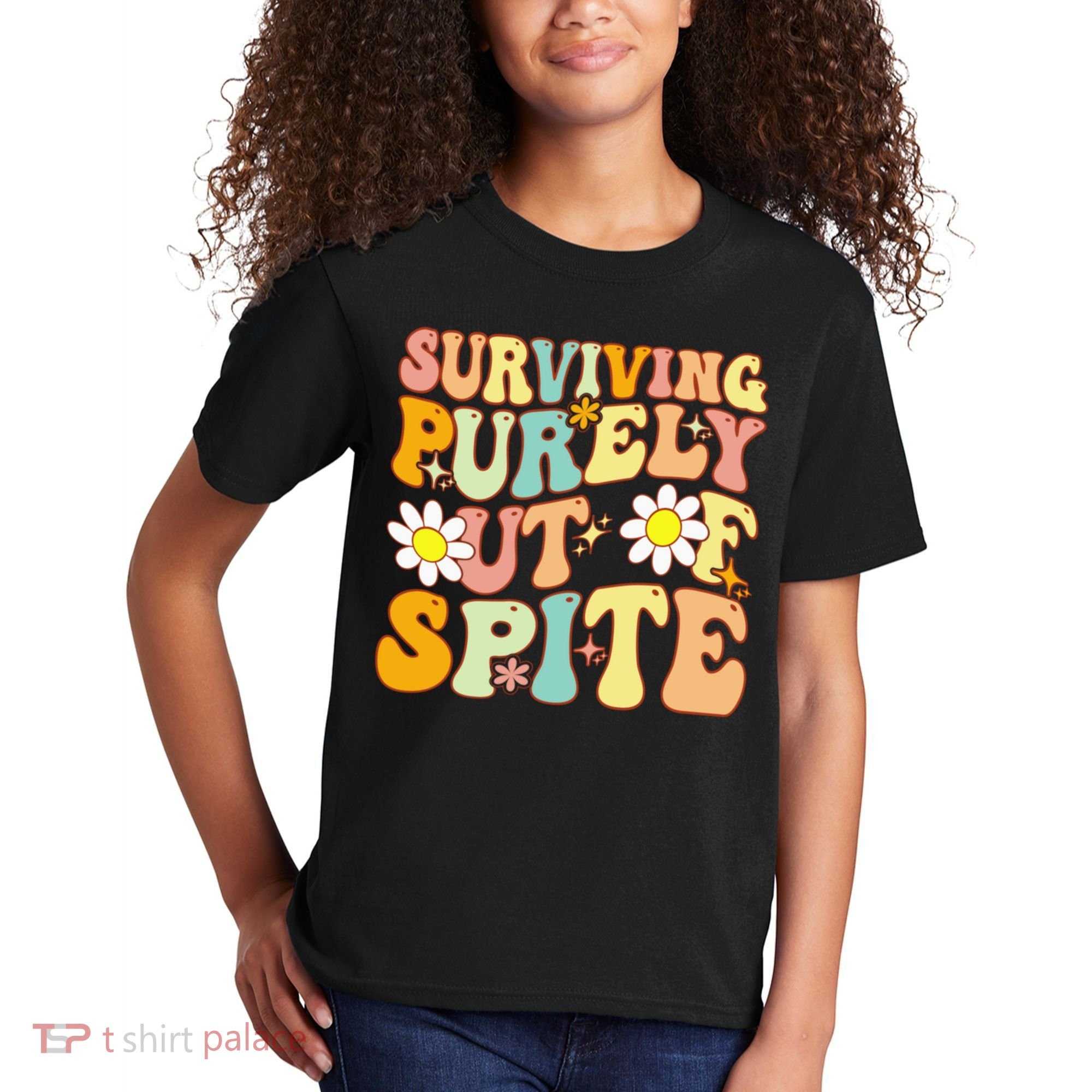 Groovy Surviving Purely Out Of Spite A Humorous Funny Joke Kids T-Shirt