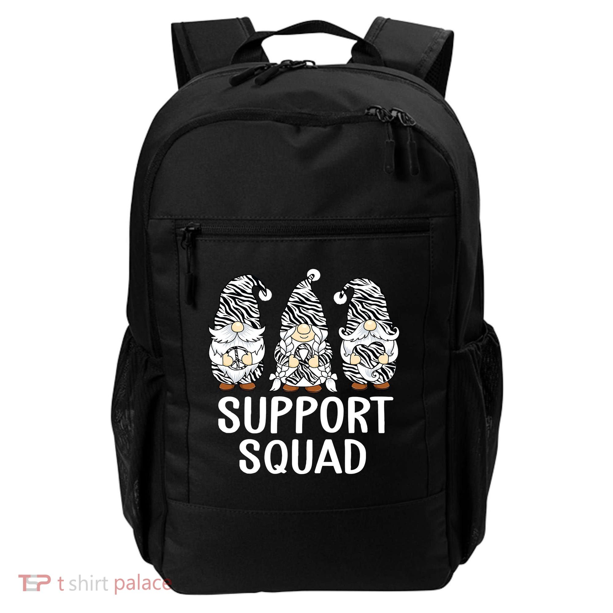 Gnomes Support Peace Hope Love Carcinoid Funny Cancer Awareness Backpack