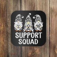 Gnomes Support Peace Hope Love Carcinoid Funny Cancer Awareness Coaster thumb 0