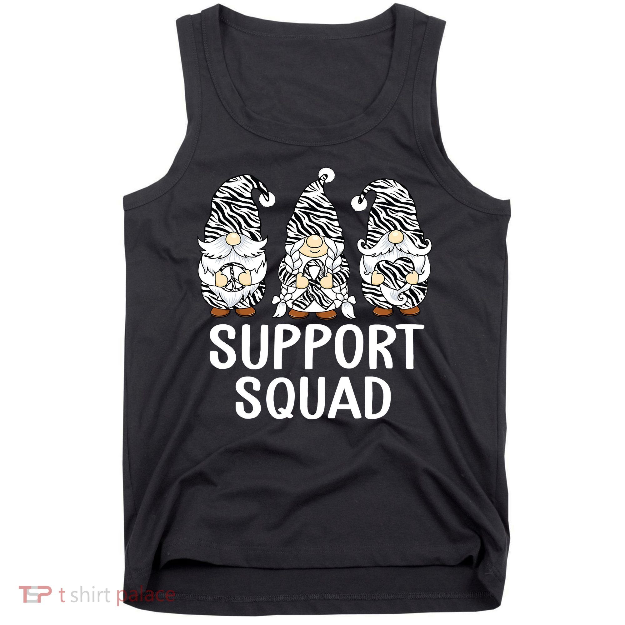 Gnomes Support Peace Hope Love Carcinoid Funny Cancer Awareness Tank Top