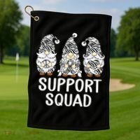 Gnomes Support Peace Hope Love Carcinoid Funny Cancer Awareness Golf Towel thumb 1