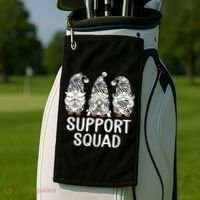 Gnomes Support Peace Hope Love Carcinoid Funny Cancer Awareness Golf Towel thumb 2
