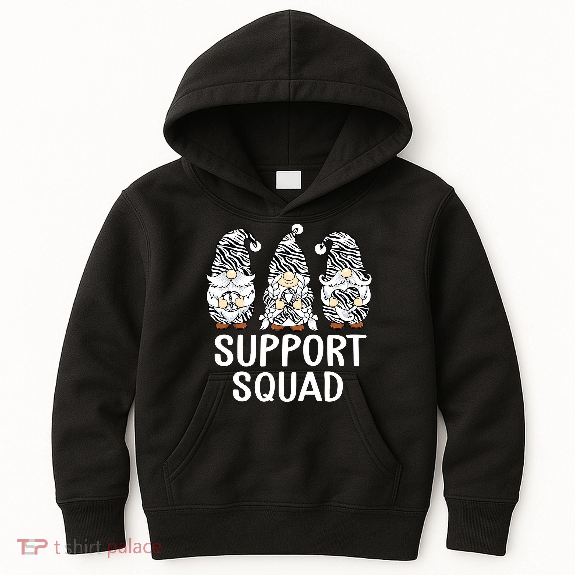Gnomes Support Peace Hope Love Carcinoid Funny Cancer Awareness Kids Hoodie