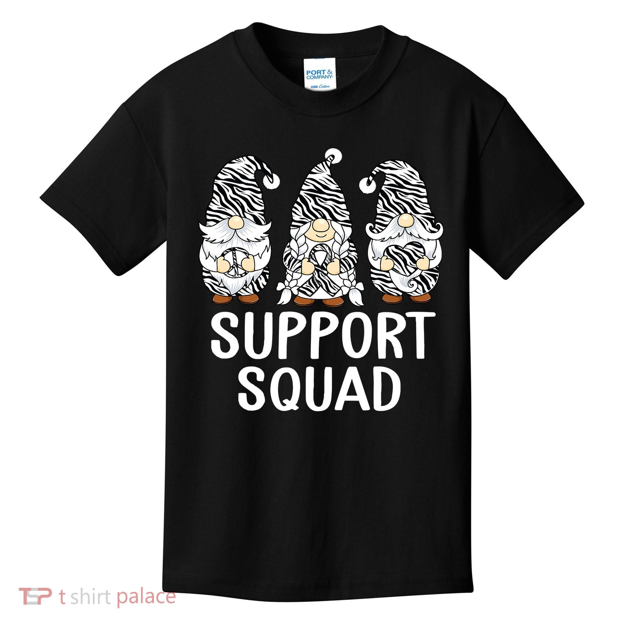 Gnomes Support Peace Hope Love Carcinoid Funny Cancer Awareness Kids T-Shirt