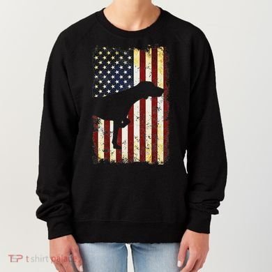German Shorthaired Pointer Silhouette American Flag Women's Sweatshirt