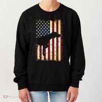 German Shorthaired Pointer Silhouette American Flag Women's Sweatshirt thumb 0
