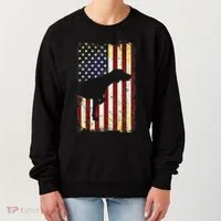German Shorthaired Pointer Silhouette American Flag Women's Sweatshirt thumb 0
