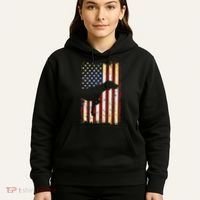 German Shorthaired Pointer Silhouette American Flag Hoodie thumb 5