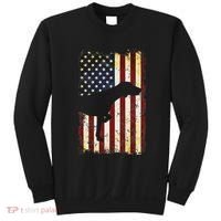 German Shorthaired Pointer Silhouette American Flag Sweatshirt thumb 0
