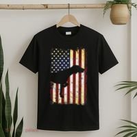 German Shorthaired Pointer Silhouette American Flag T-Shirt thumb 2