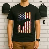 German Shorthaired Pointer Silhouette American Flag T-Shirt thumb 6