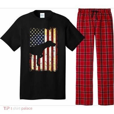 German Shorthaired Pointer Silhouette American Flag Pajama Set
