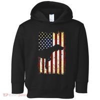 German Shorthaired Pointer Silhouette American Flag Toddler Hoodie thumb 0