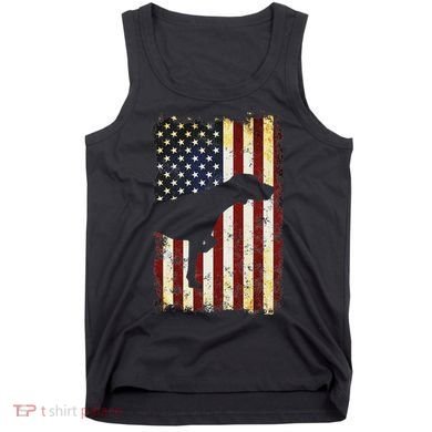 German Shorthaired Pointer Silhouette American Flag Tank Top