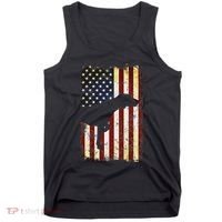 German Shorthaired Pointer Silhouette American Flag Tank Top thumb 0