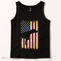 German Shorthaired Pointer Silhouette American Flag Tank Top thumb 2