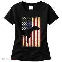 German Shorthaired Pointer Silhouette American Flag Women's T-Shirt thumb 0