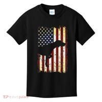 German Shorthaired Pointer Silhouette American Flag Kids T-Shirt thumb 0