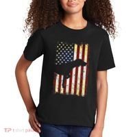 German Shorthaired Pointer Silhouette American Flag Kids T-Shirt thumb 2