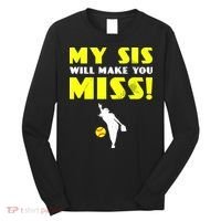 Girl Softball Pitcher Sister Brother Funny Long Sleeve Shirt thumb 0