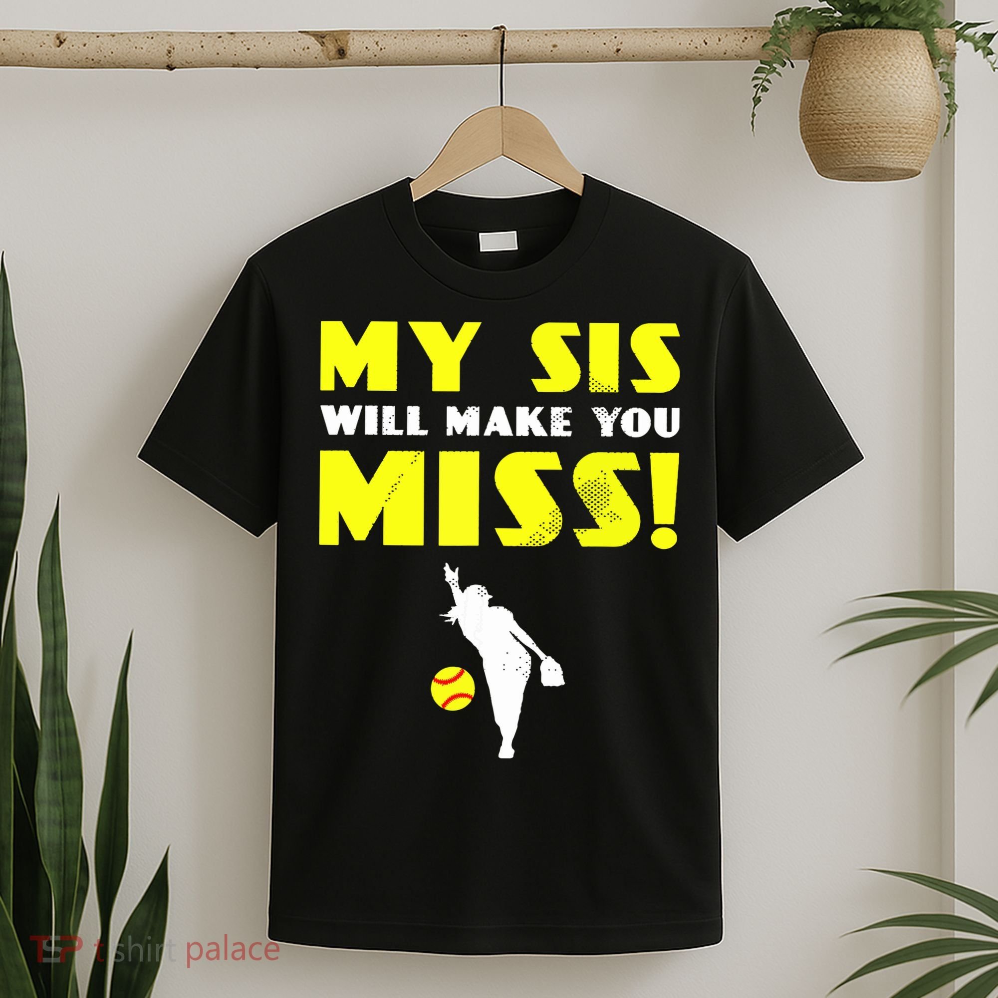 Girl Softball Pitcher Sister Brother Funny T-Shirt