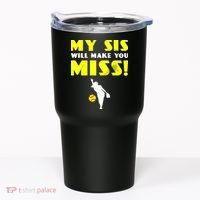 Girl Softball Pitcher Sister Brother Funny Tumbler thumb 0
