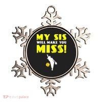 Girl Softball Pitcher Sister Brother Funny Ornament thumb 0