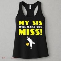 Girl Softball Pitcher Sister Brother Funny Women's Tank Top thumb 3