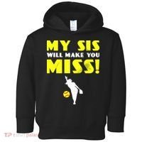 Girl Softball Pitcher Sister Brother Funny Toddler Hoodie thumb 0