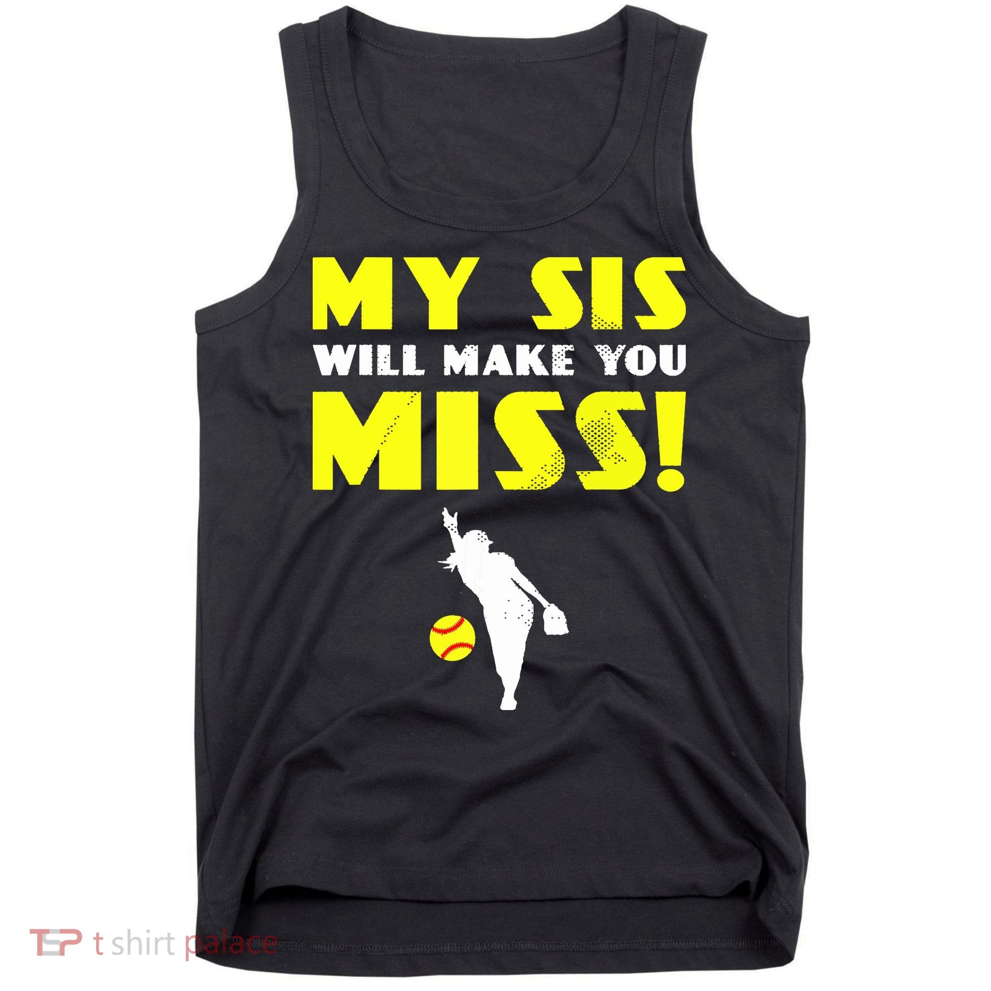Girl Softball Pitcher Sister Brother Funny Tank Top
