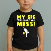 Girl Softball Pitcher Sister Brother Funny Toddler T-Shirt thumb 2