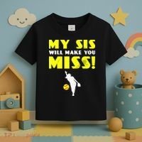 Girl Softball Pitcher Sister Brother Funny Toddler T-Shirt thumb 3