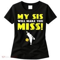 Girl Softball Pitcher Sister Brother Funny Women's T-Shirt thumb 0