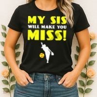 Girl Softball Pitcher Sister Brother Funny Women's T-Shirt thumb 2