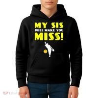 Girl Softball Pitcher Sister Brother Funny Kids Hoodie thumb 4