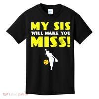 Girl Softball Pitcher Sister Brother Funny Kids T-Shirt thumb 0