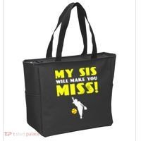 Girl Softball Pitcher Sister Brother Funny Tote Bag thumb 2