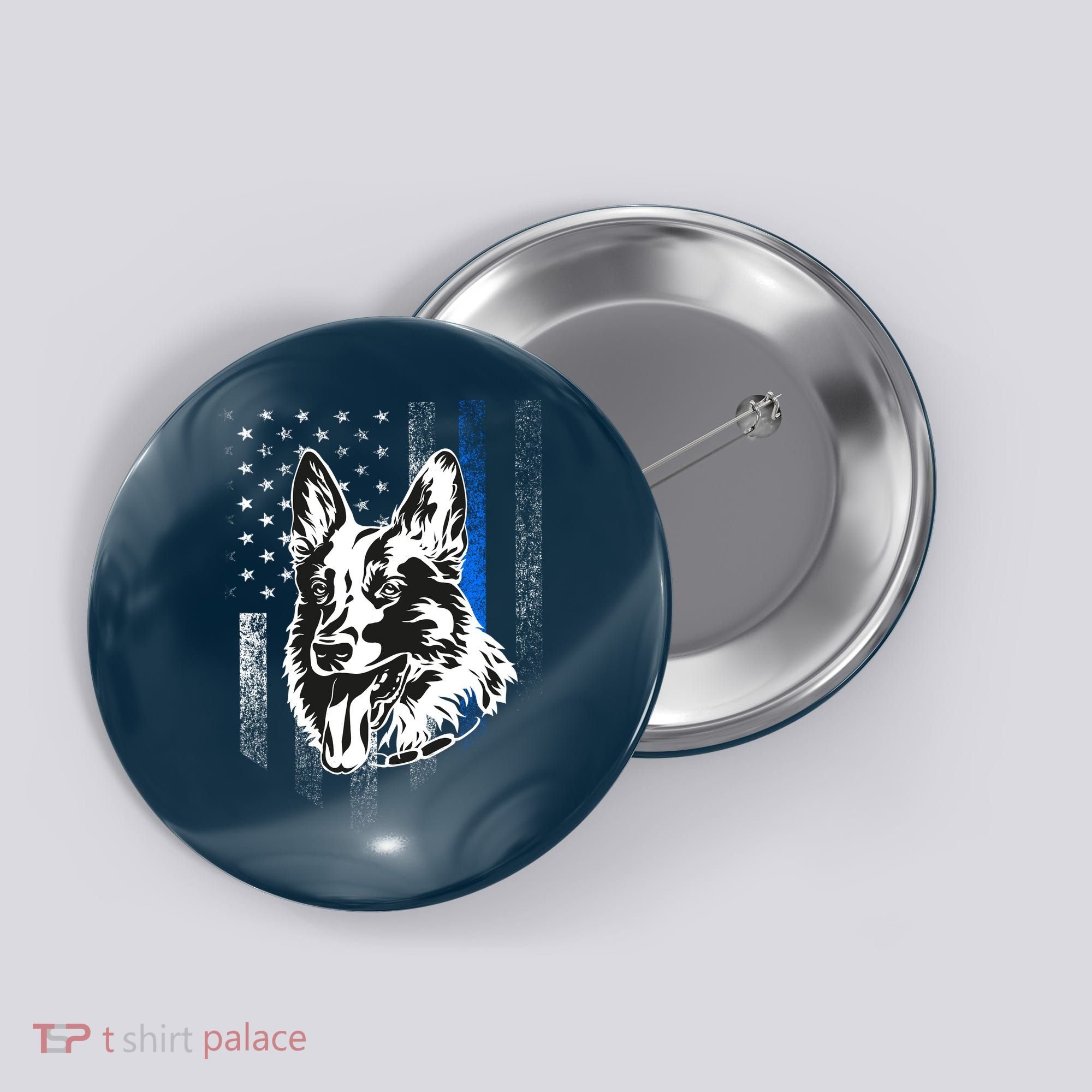 German Shepherd Police Dog Button