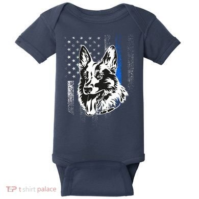 German Shepherd Police Dog Baby Bodysuit