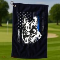 German Shepherd Police Dog Golf Towel thumb 1