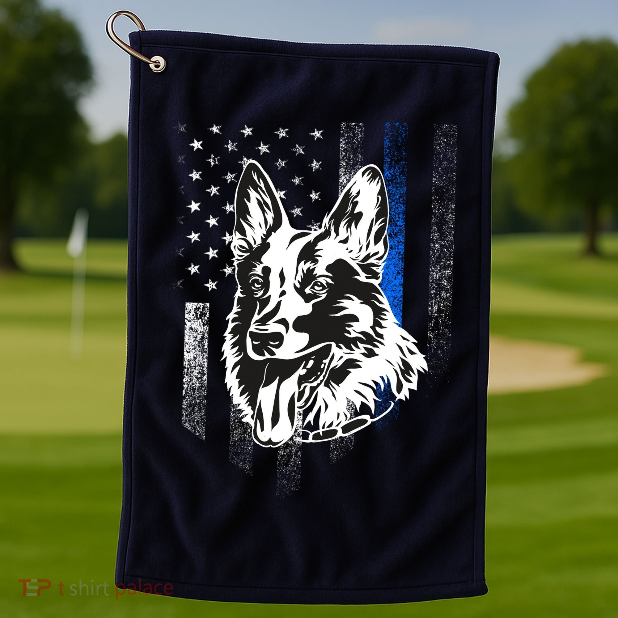 German Shepherd Police Dog Golf Towel